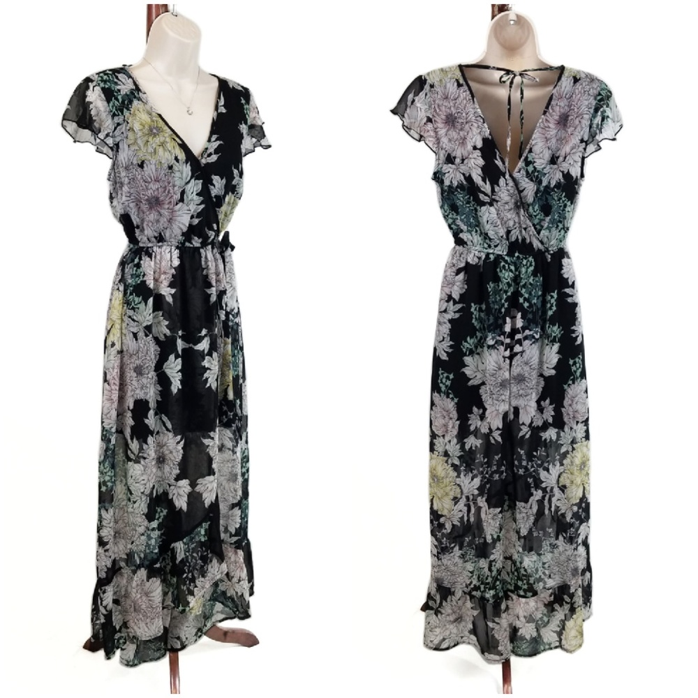 Band of Gypsies dress black floral NEW M